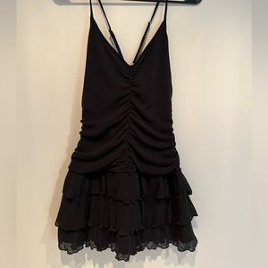 Wild Fable black ruched mini dress